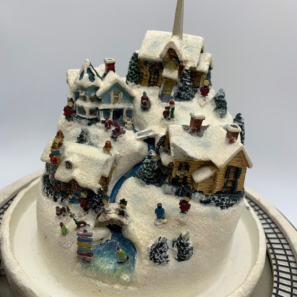 Thomas Kinkade Masterpiece Edition White Christmas Town & Train Only UNTESTED! - Picture 4 of 16